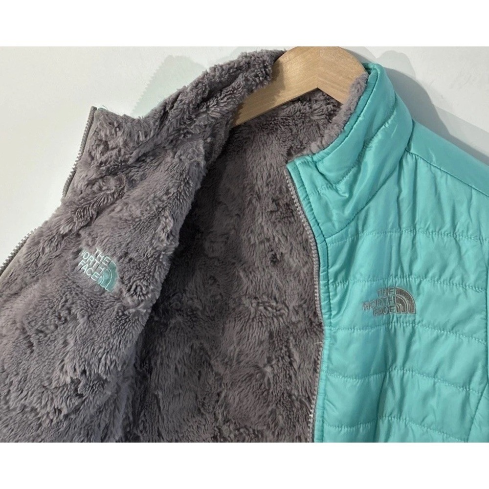 Girls The North Face Reversable Mossbud Jacket Sz XL 18 - Picture 4 of 13